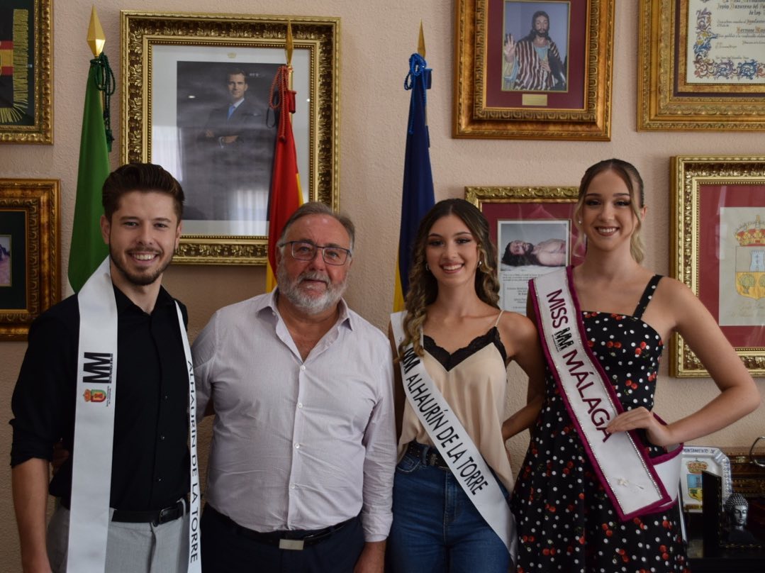 Recibimiento Miss Mister Alhaurin de la Torre 2022 Miss Mister Provincia de Malaga Ayuntamiento de Alhaurin de la Torre Joaquin Villanova Laura Gonzalez Alvaro Galan 2