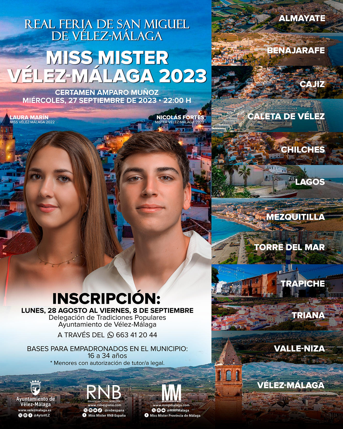 Cartel Gala Miss Mister Velez Malaga 2023
