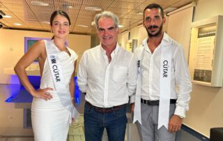 Francisco Javier Ruiz Alcalde Ayuntamiento Cutar Recepcion Miss Mister Cutar 2025 Yelyzaveta Nat Zherdeva Adrian Lozano Miss Mister Provincia de Malaga 2025 en Coin 1