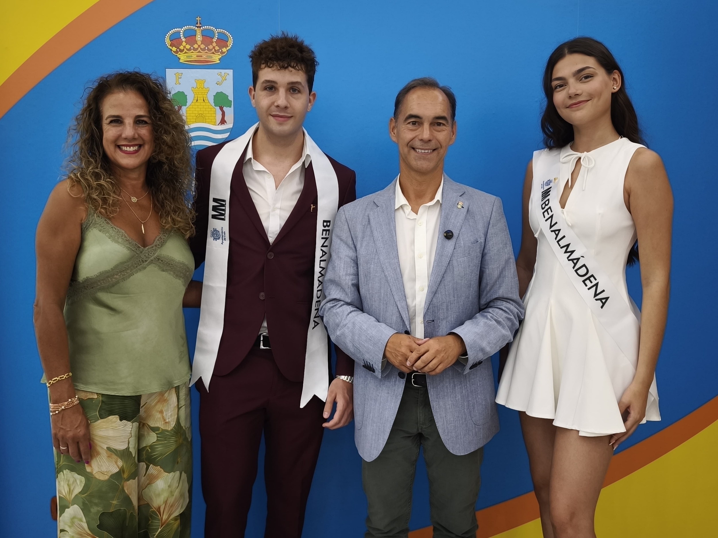 Juan Antonio Lara Alcalde Ayuntamiento Benalmadena Recepcion Miss Mister Benalmadena 2025 Luciana Jourdan Aaron Rios Miss Mister Provincia de Malaga 2025 en Coin 4